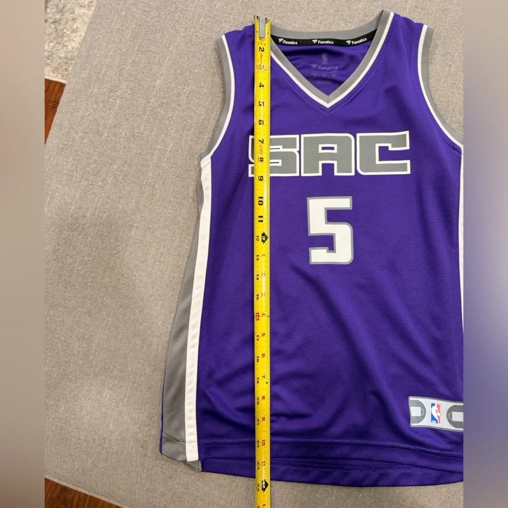 NBA Sacramento Kings De’Aaron Fox #5 Youth Medium Purple Fanatics‎ Jersey